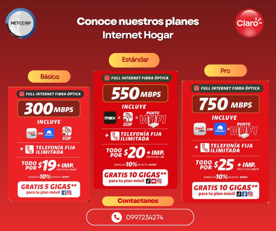 Netcorp - Distribuidor Autorizado Claro | Guayaquil