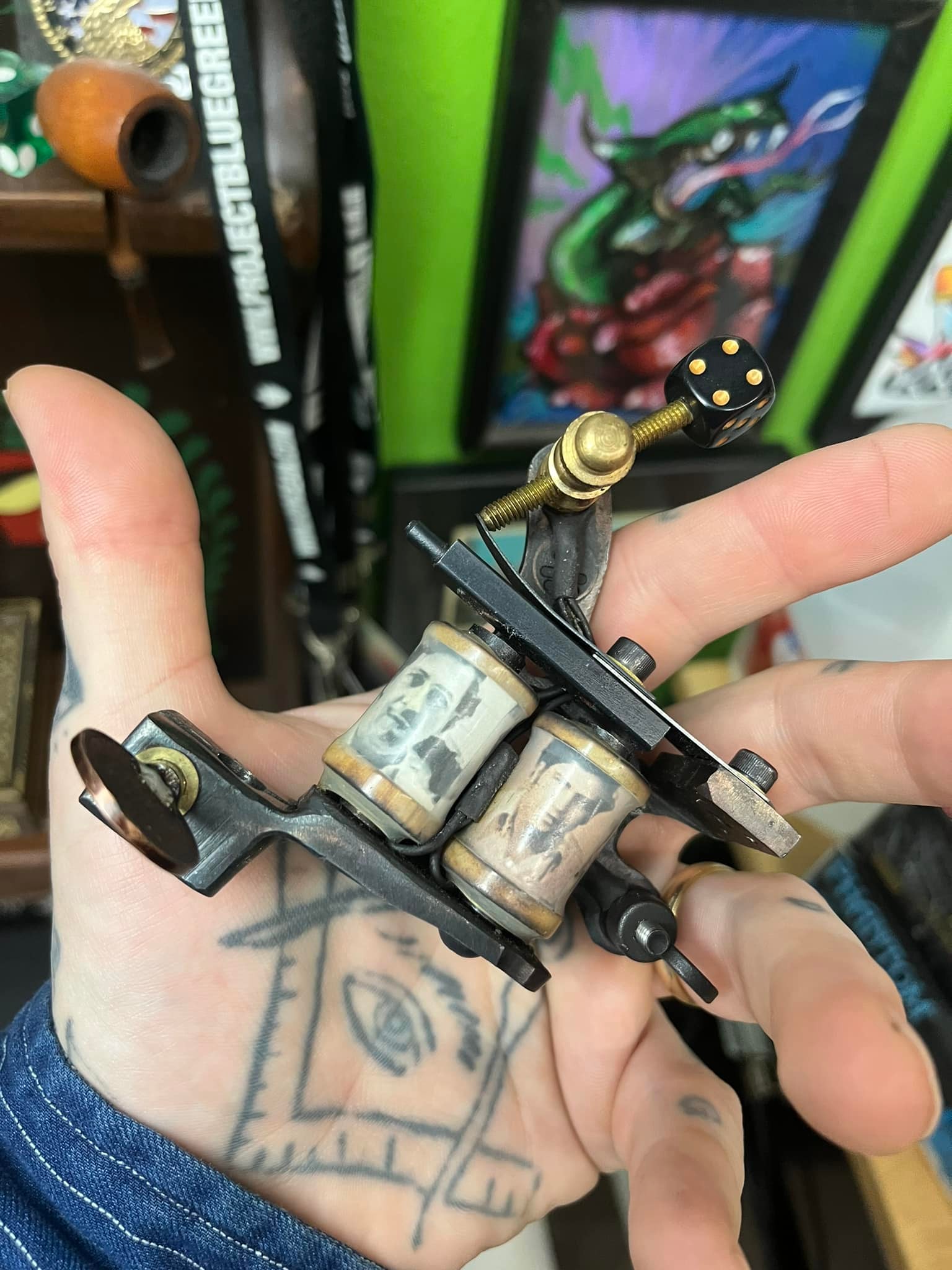 Micky Sharpz telephone dial tattoo machine 1996 #498