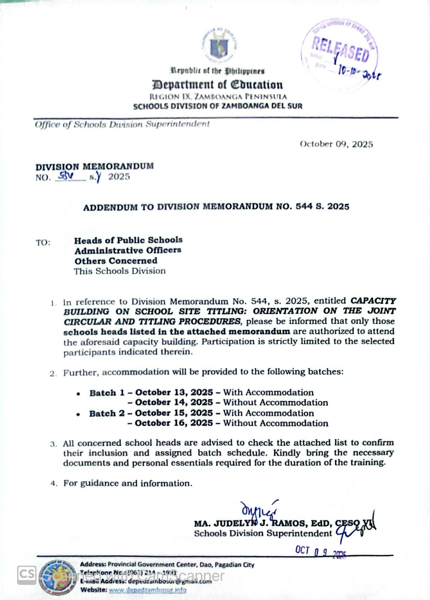 DepEd - DM No. 566, s.2025 - 