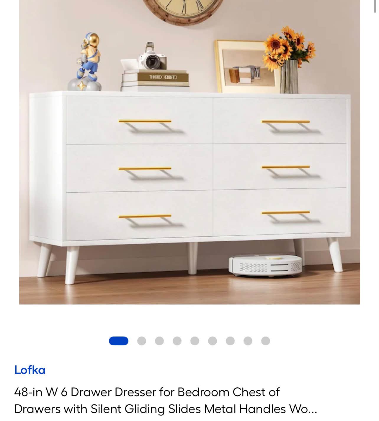 $120, assembled!! ОХВЕТО אונר Lofka 48-in w 6 Drawer Dresser for