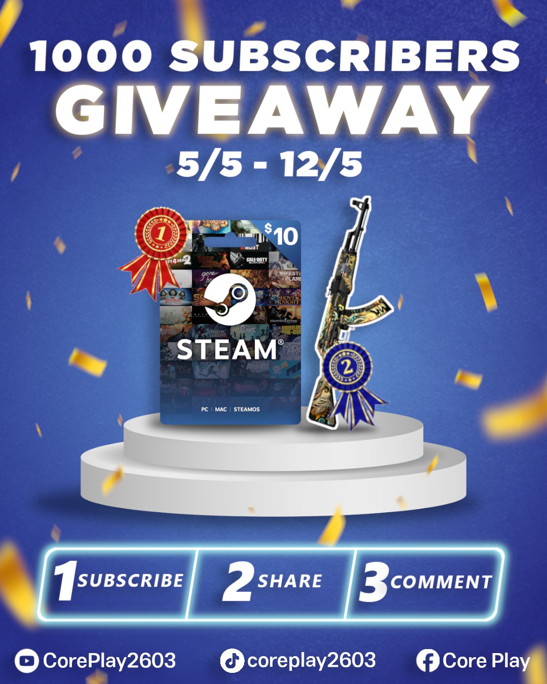 Core Play - [ 𝐆𝐈𝐕𝐄 𝐀𝐖𝐀𝐘 ] 💥Ăn mừng Core Play đạt 1000... | Facebook
