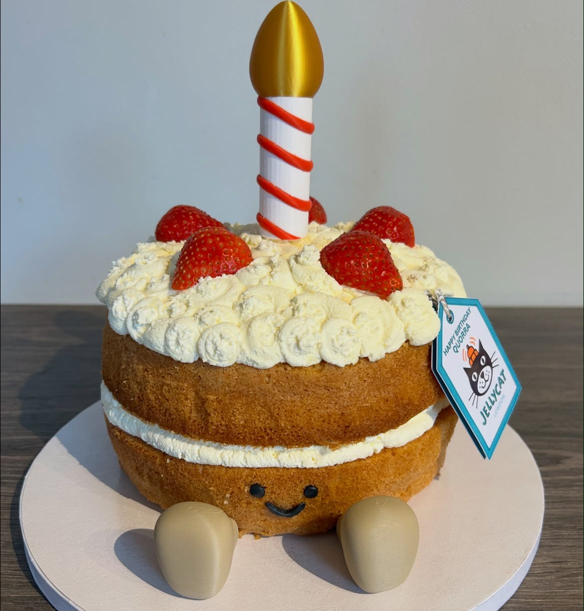 Jellycat-themed birthday cake for Quorra's 10th birthday with