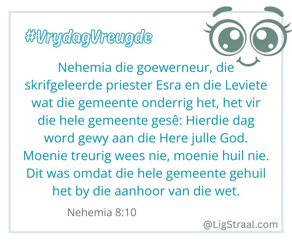 LigStraal - 📖 Nehemia 8:10 LigStraal-refleksie: Vreugde... | Facebook