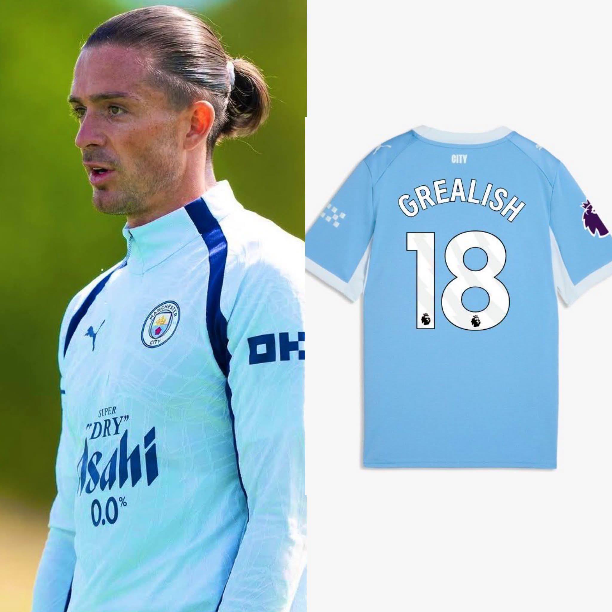 Manchester City player issue shorts with name and number?