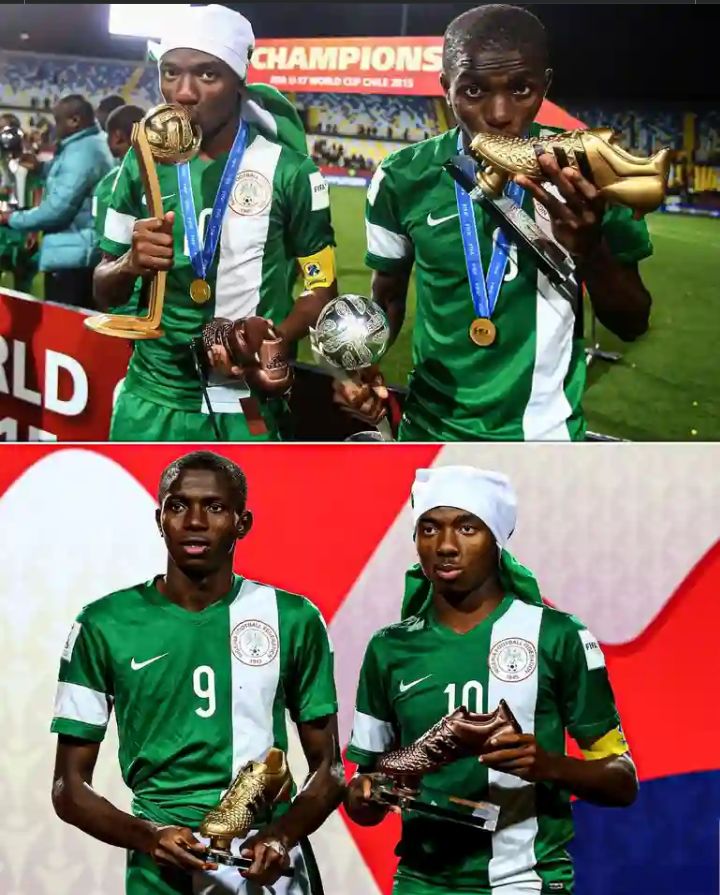 1993 Under-17 World Cup winners: Wilson Oruma and Nwankwo Kanu