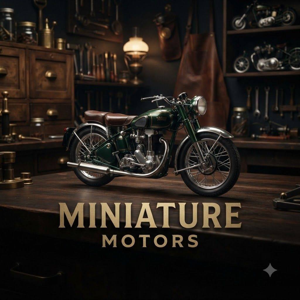 The Vintage Radial-Wheel Cafe Racer Scale Model 🏍️ Ever seen an engine ...