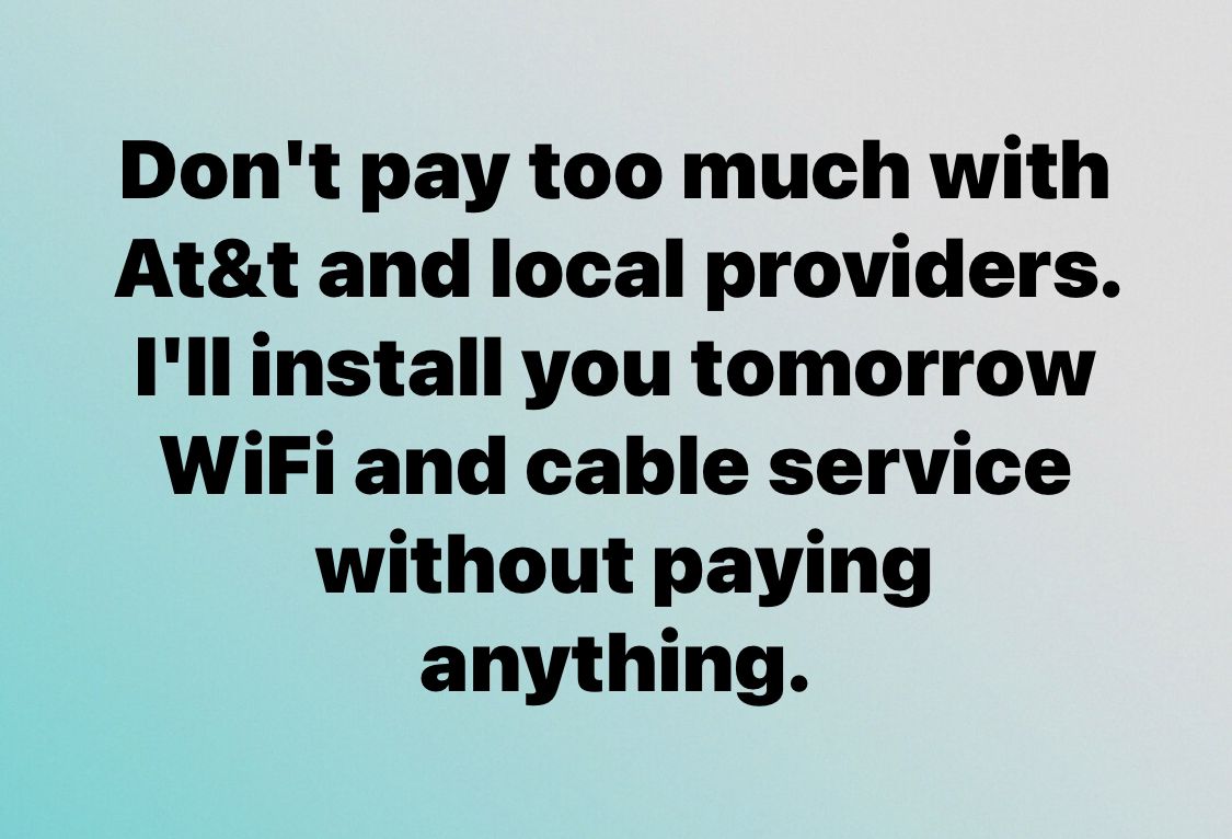 High Speed Internet &amp; Cable Provider - 𝗡𝗢 𝗗𝗘𝗣𝗢𝗦𝗜𝗧 - 𝗡𝗢 𝗖𝗢𝗡𝗧𝗥𝗔𝗖𝗧 Paying ...