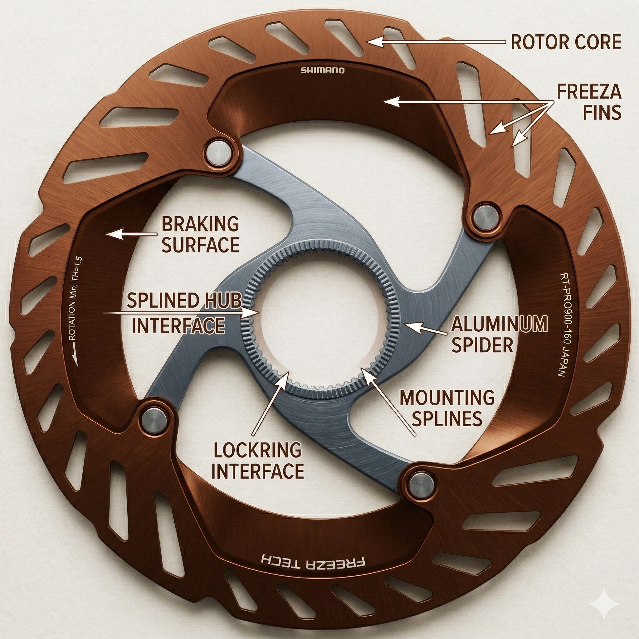 Shimano Dura Ace XTR Saint RT MT900 disc brake rotors