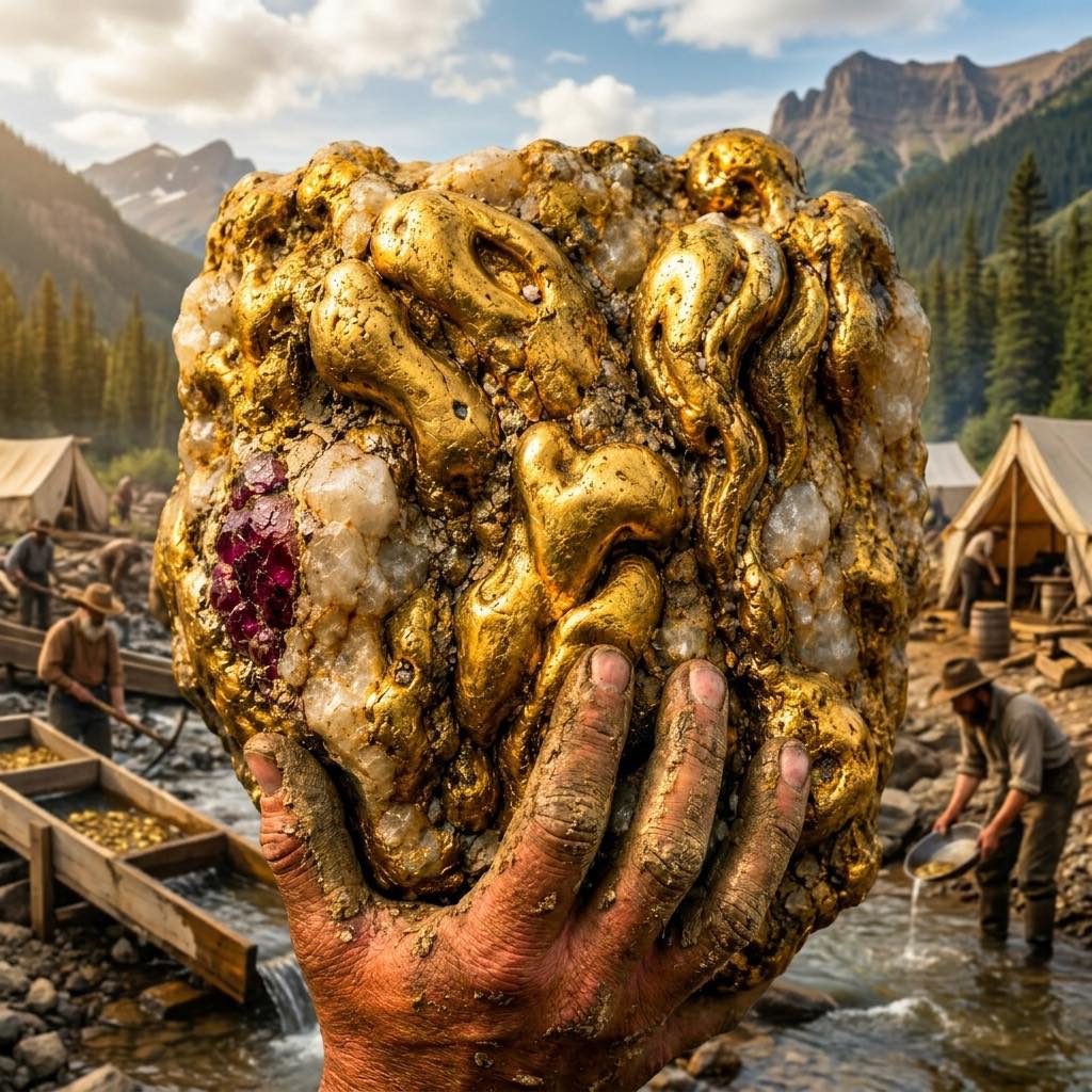June 4, 1911, gold discovered in Alaska's Indian Creek - photo