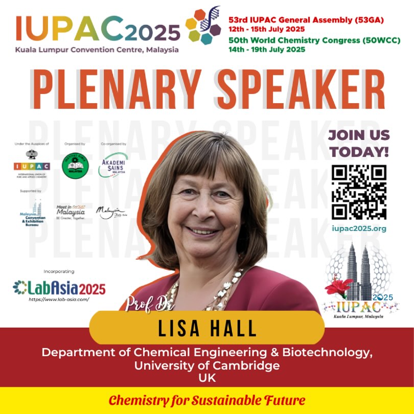 IUPAC 2025 - 🌻𝗜𝗻𝘁𝗿𝗼𝗱𝘂𝗰𝗶𝗻𝗴 𝗢𝘂𝗿 𝗣𝗹𝗲𝗻𝗮𝗿𝘆 𝗦𝗽𝗲𝗮𝗸𝗲𝗿 𝗳𝗼𝗿 𝗜𝗨𝗣𝗔𝗖...