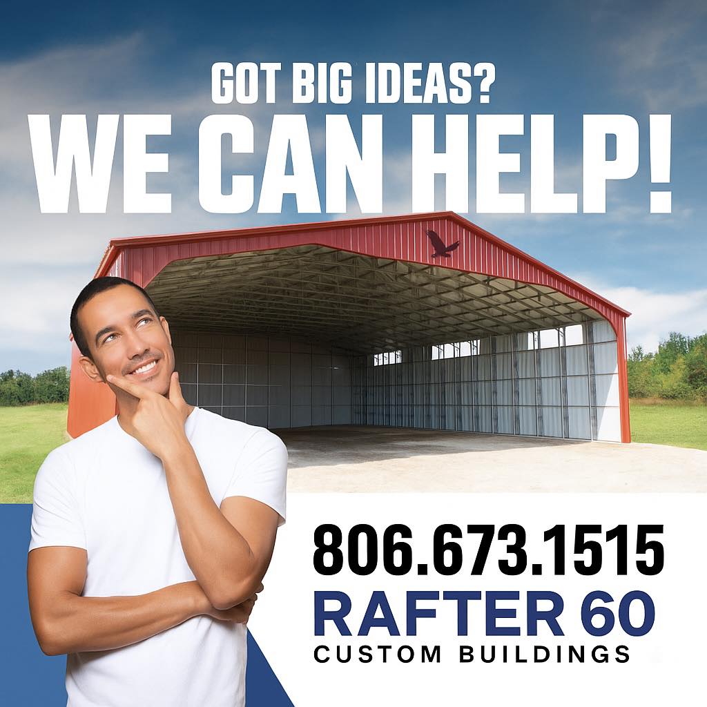 Rafter 60 Custom Buildings | Canyon TX