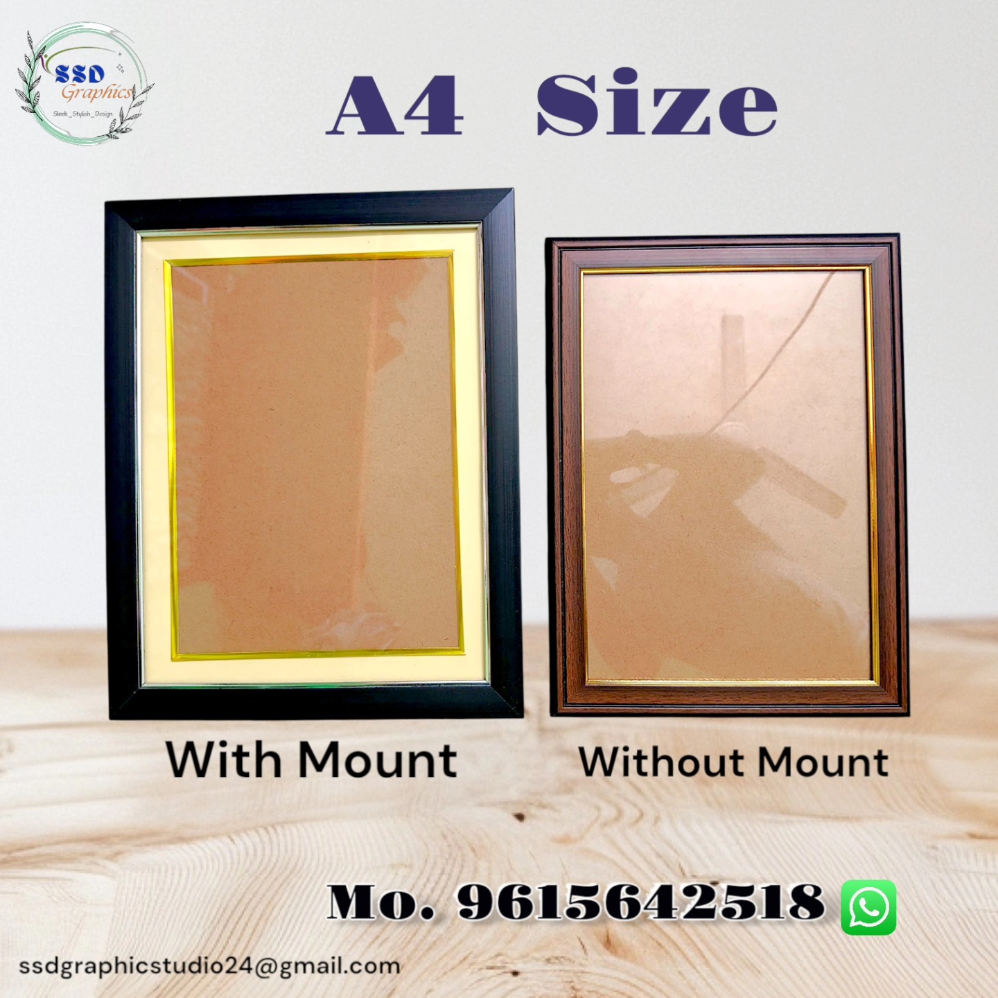 SSD Graphics - A4 size frame 'With Mount & without... | Facebook