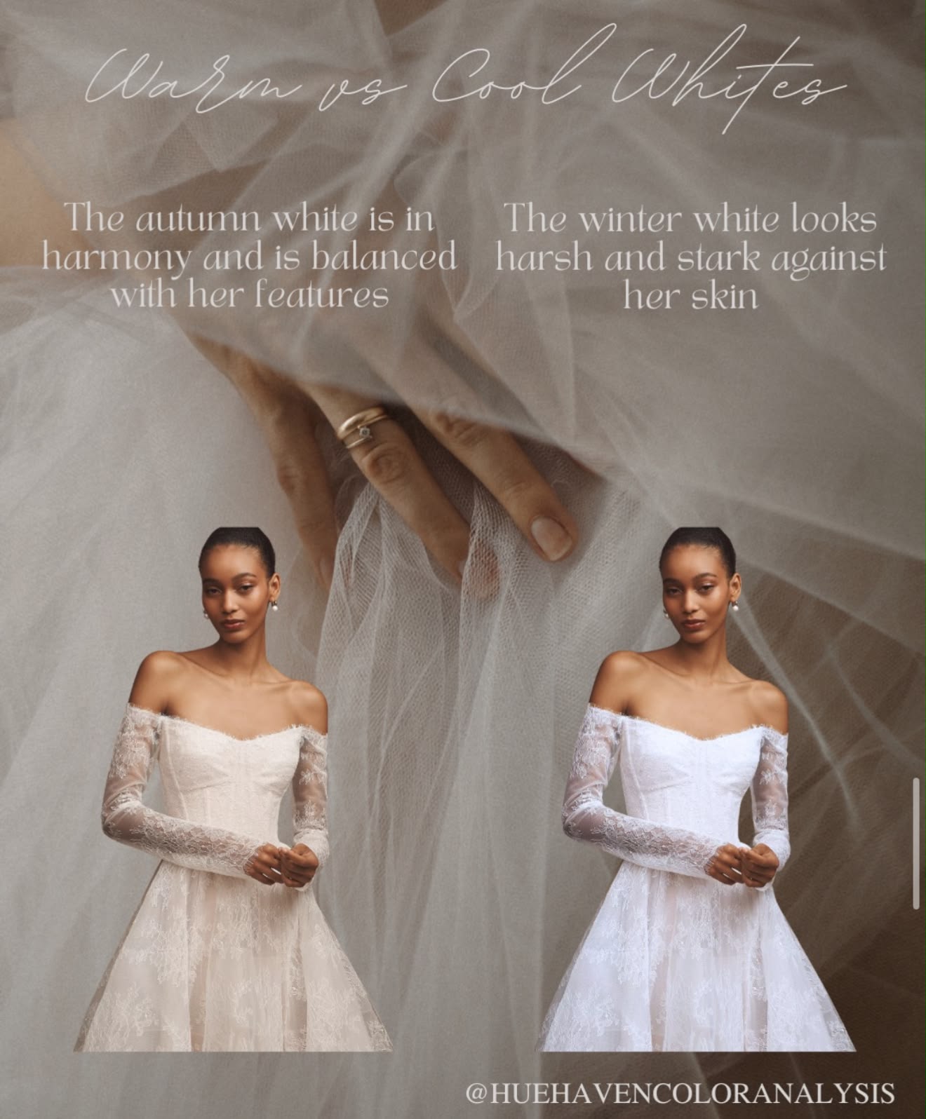 White ivory or champagne wedding dress shade