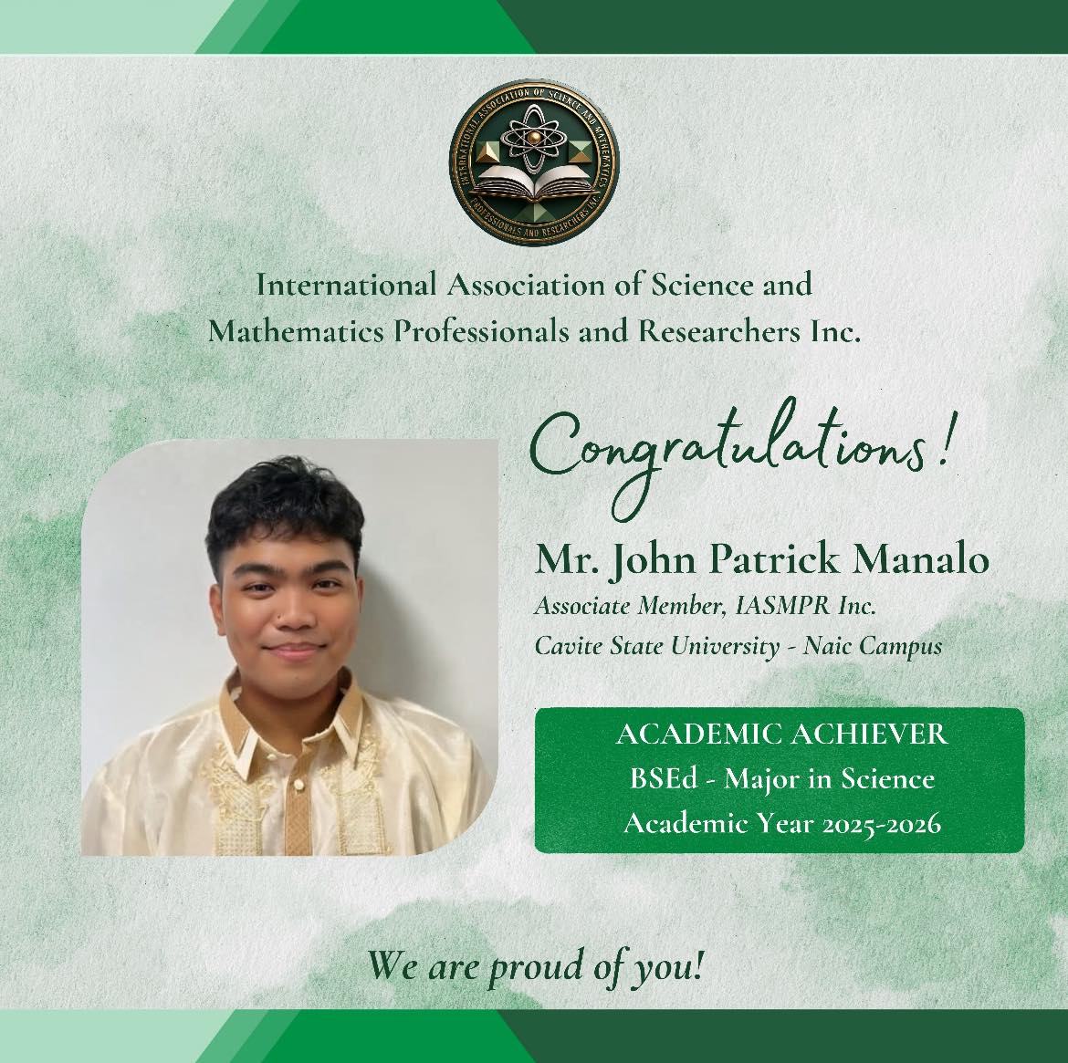 International - 🎉 Associate Member Spotlight: Mr. John Patrick Manalo🎉 ...