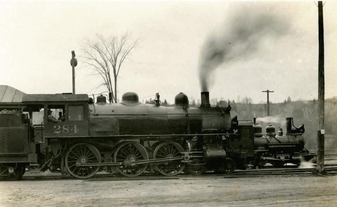 Sandy River and Rangeley Lakes narrow gauge railroad steam engines