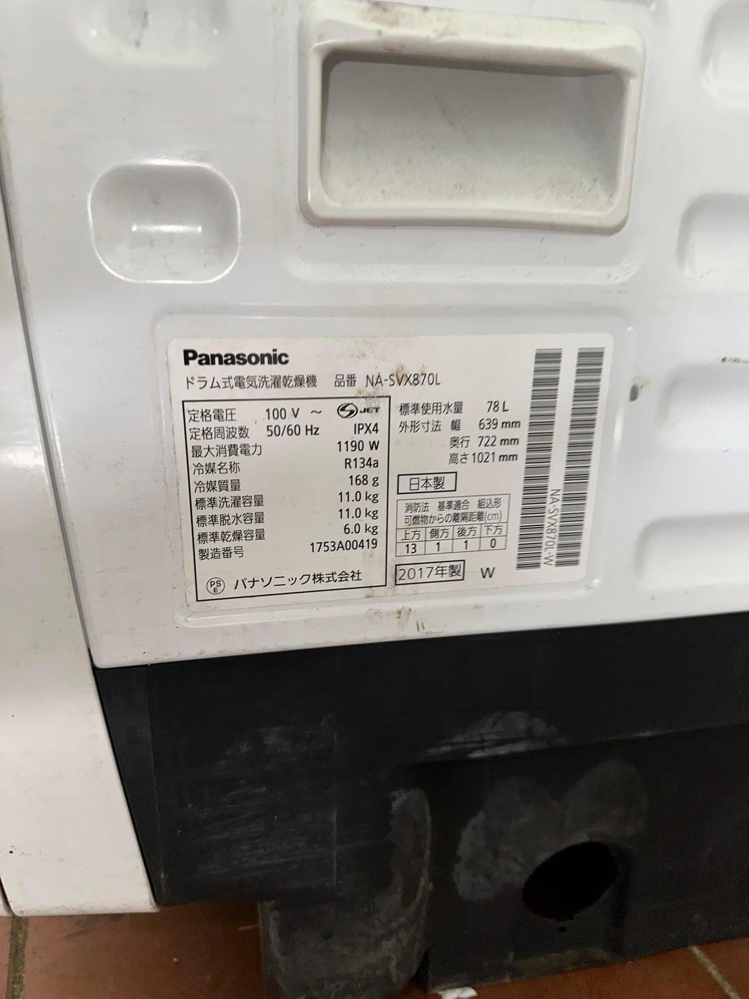svx870 đẹp, giặt 11, có nano. Rin bụi, nguồn lên, lồng quay. mời ace