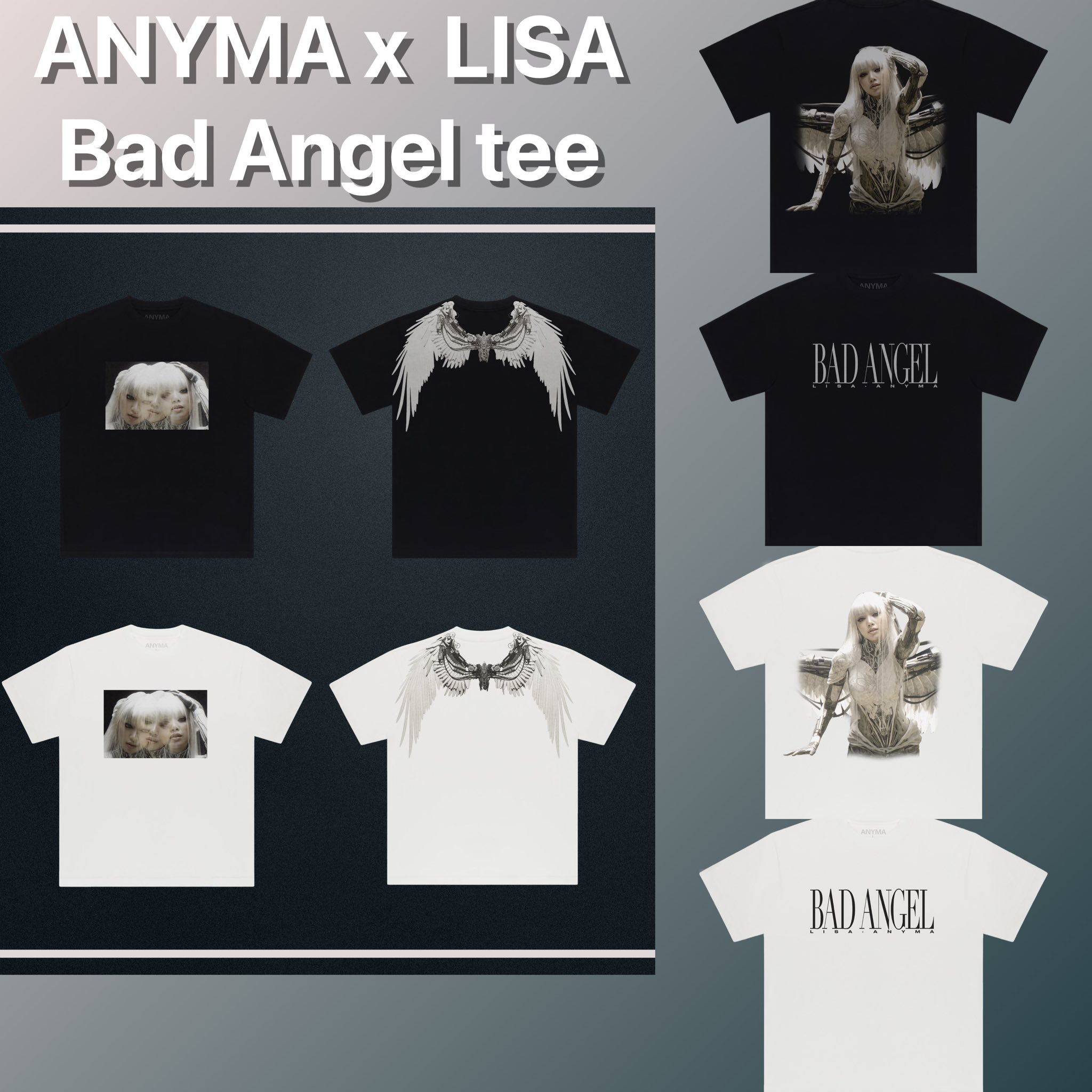 PRE] “BAD ANGEL” Anyma x LISA T-shirt ??✈️ ✨UPDATE NEW PRICE 