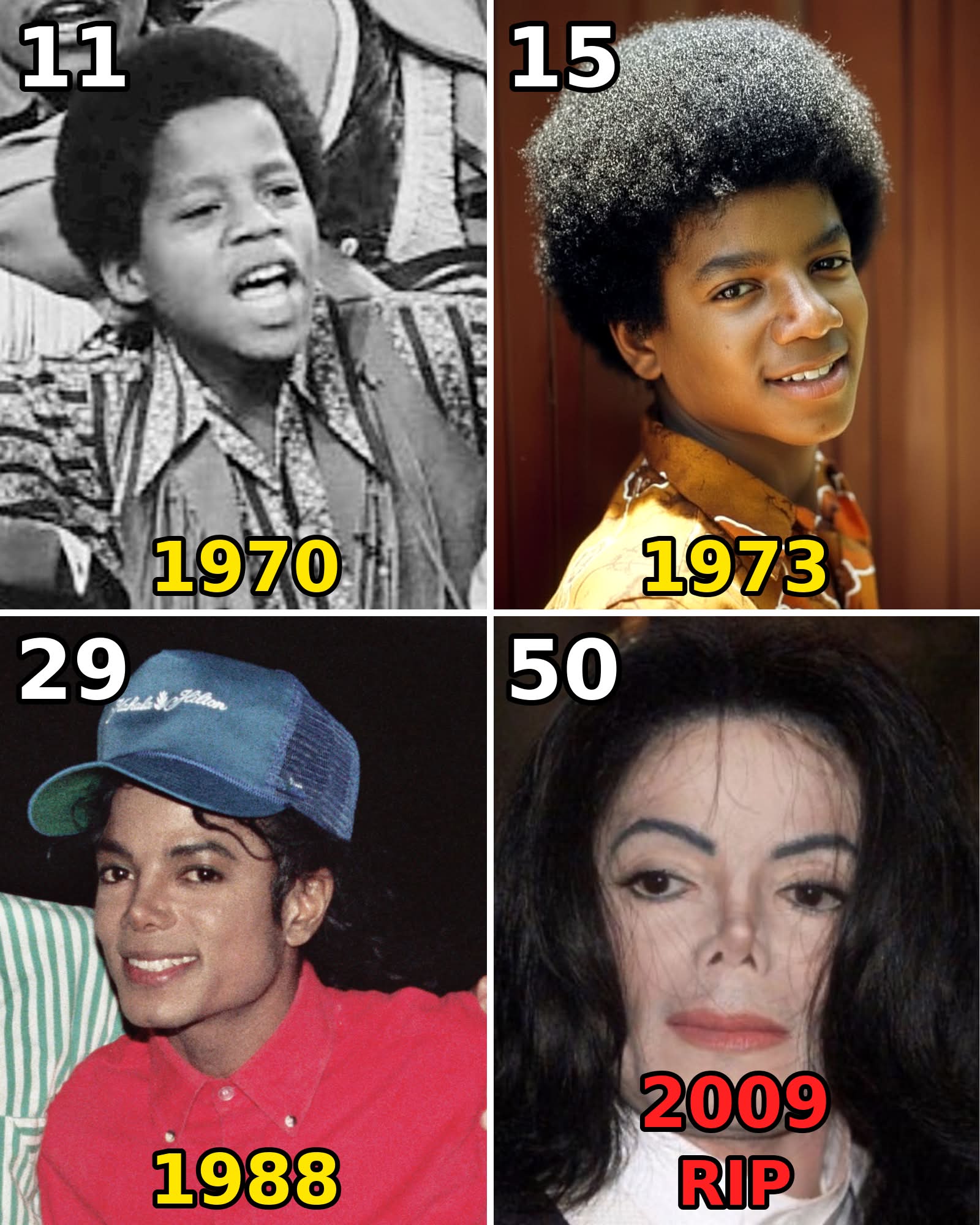 Michael Jackson then and now 1970-2009