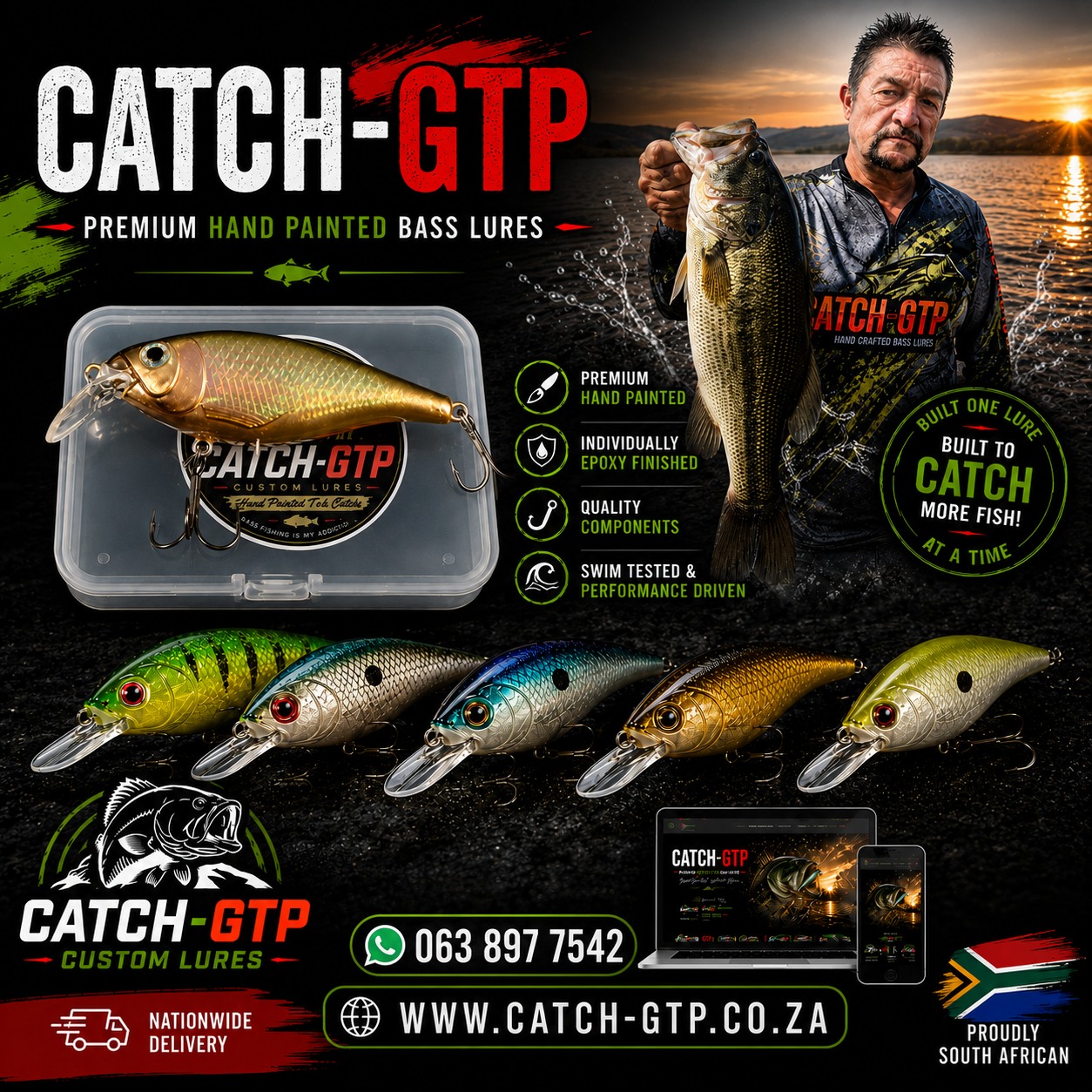 bass lures for sale south africa HUNTER 75MM SWIM BAIT salmon etc Yellowfish Hard baits - Cranks