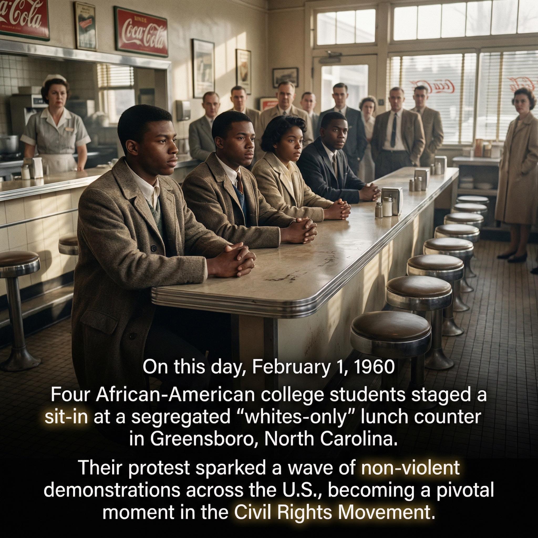 History - On February 1, 1960, four college freshmen took a seat that ...