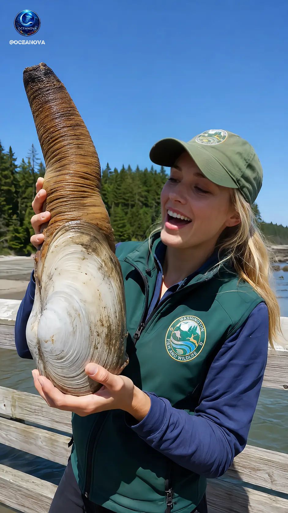 Geoduck are large, long-lived clams harvested by dive fishers in
