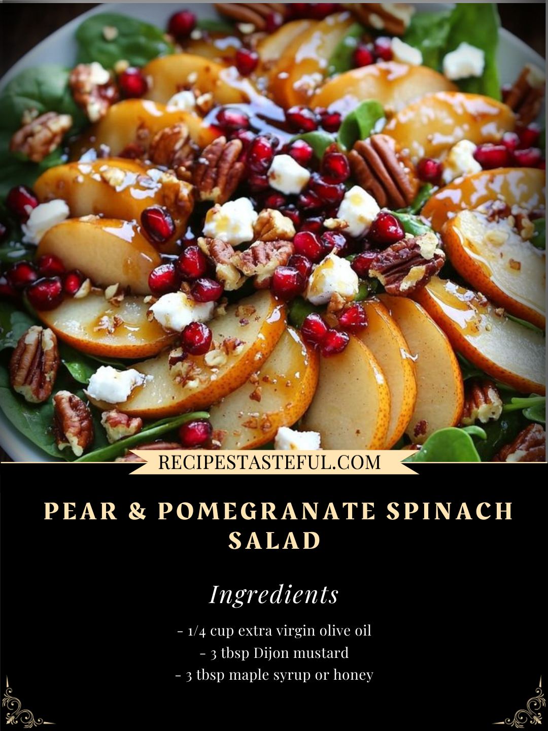 pomegranate and pear green salad with ginger dressing & NA-04.05.24AM