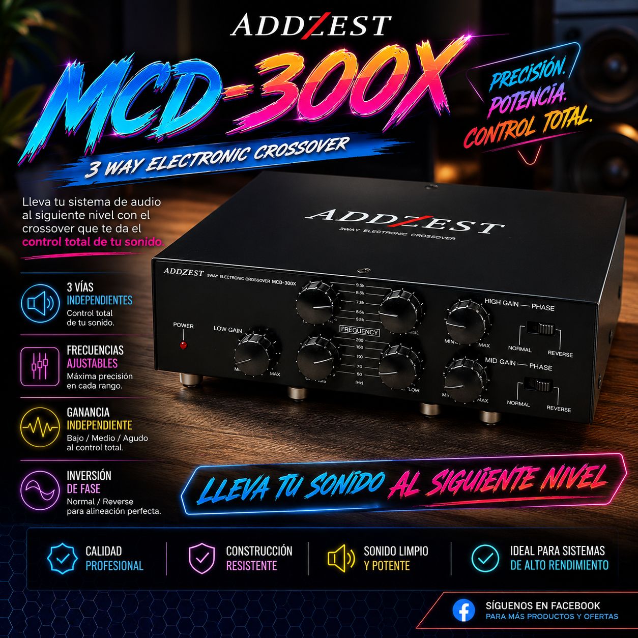 ADDZEST MCD-300X 🔥 🎛️ 3 WAY ELECTRONIC CROSSOVER OLD SCHOOL JDM