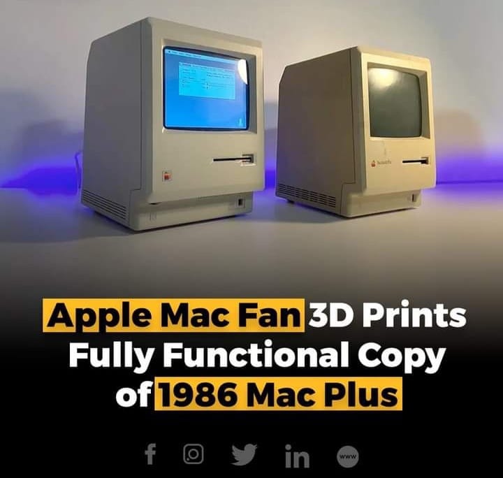 Vintage Apple Macintosh Plus from 1986 still working