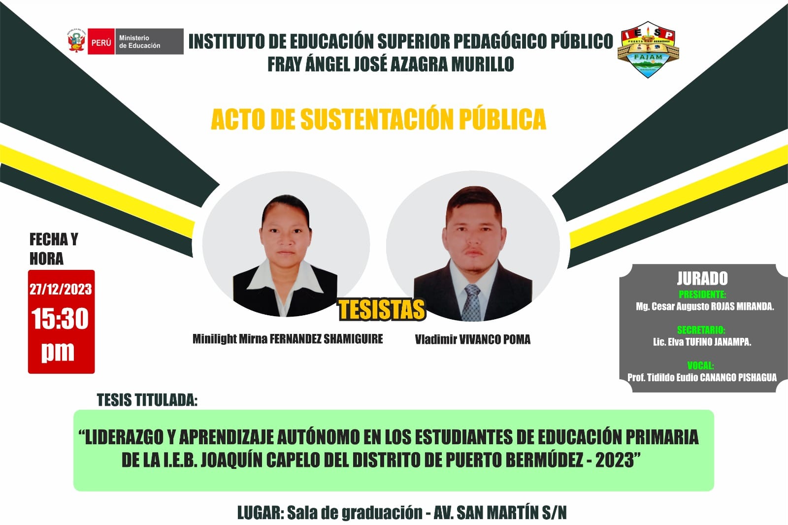 Instituto Superior Pedagógico Fray Ángel José Azagra Murillo - FAJAM ...
