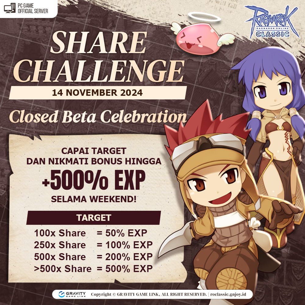 📣 Ikuti Challenge Bonus EXP... - Ragnarok Classic Indonesia | Facebook