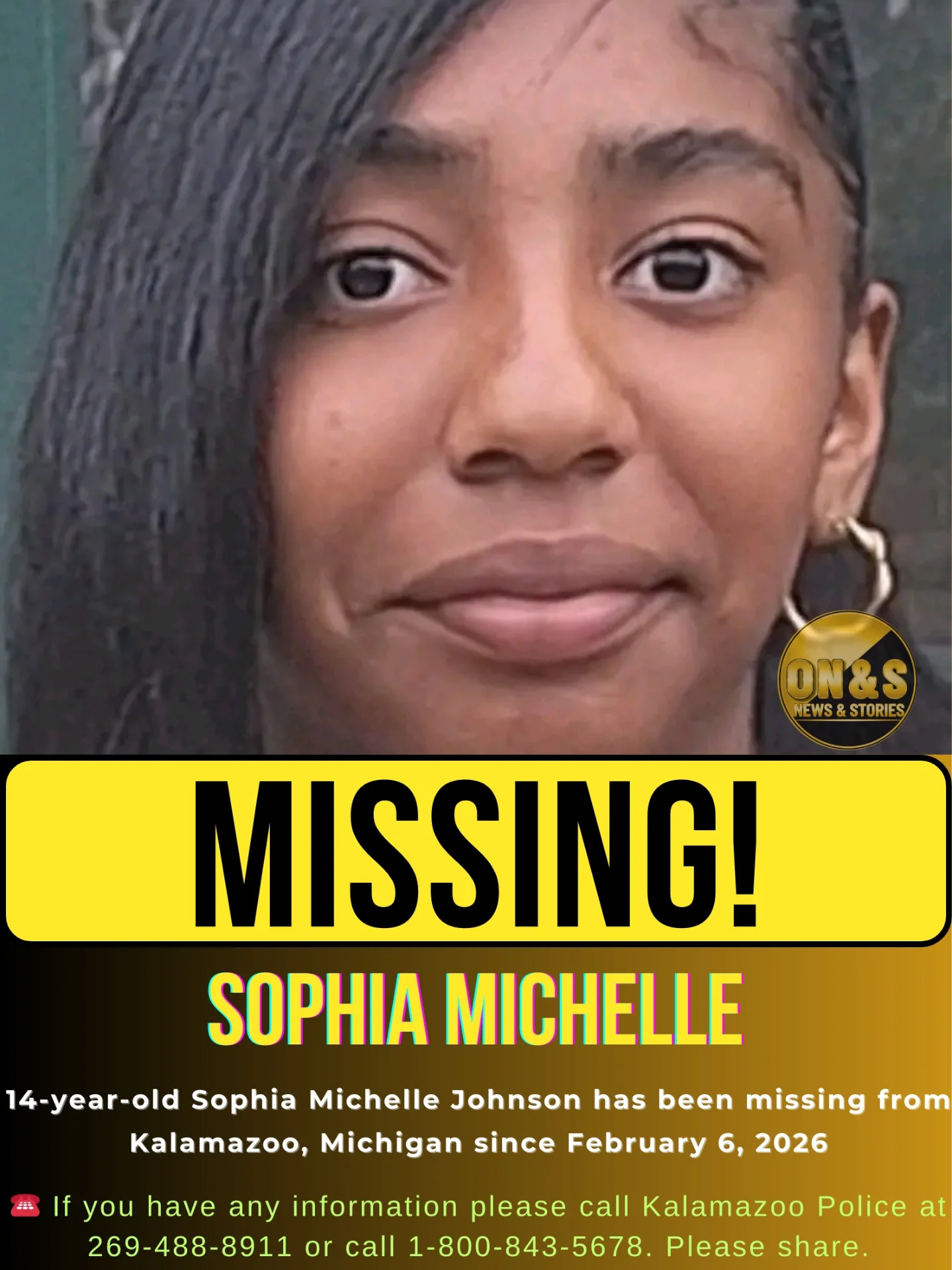 Outrageous - 🚨 Missing Teen – Kalamazoo, MI 🚨 14-year-old Sophia ...