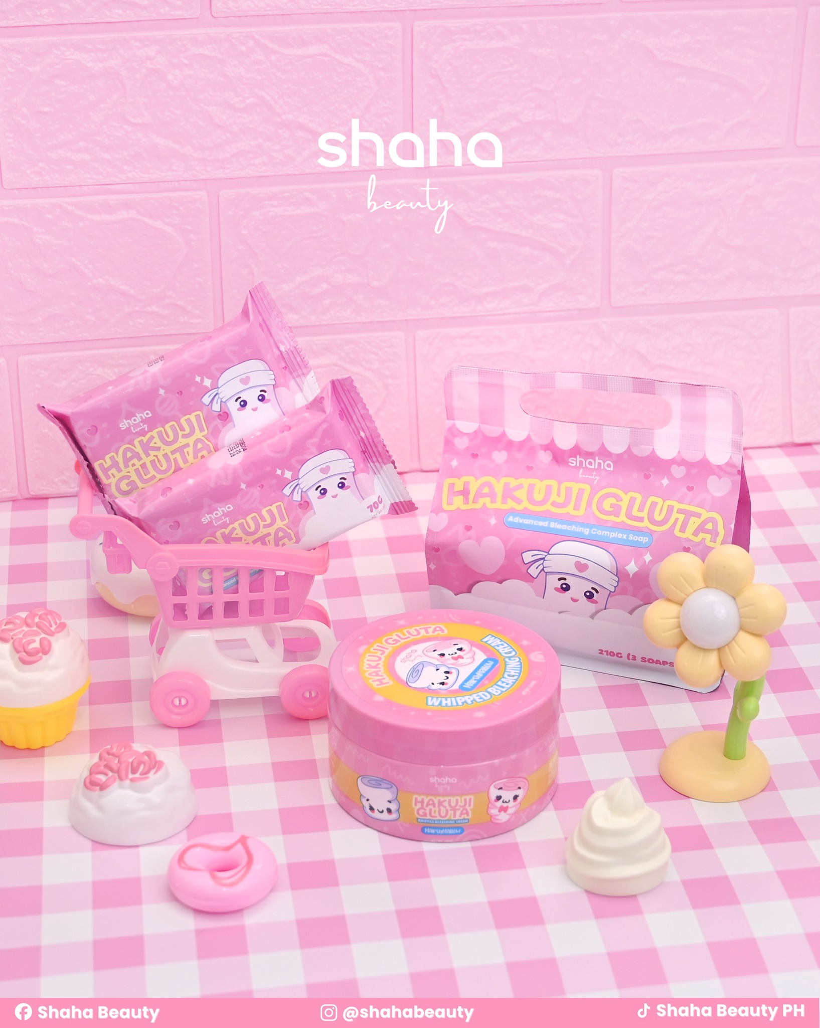 us beauty bazaar glutathione soap 𝙋𝙧𝙚𝙩𝙩𝙮 𝙞𝙣 𝙥𝙞𝙣𝙠. 𝙎𝙬𝙚𝙚𝙩 𝙡𝙞𝙠𝙚 𝙖 𝙙𝙧𝙚𝙖𝙢! 💗 Meet our Hakuji Gluta favorites from Shaha Beauty, where glow meets softness in every wash. 🌸 From our Hakuji Gluta to our Hakuji Buy DSIP Nasal Spray Dull skin Size:90 Tablets - 1 Bottle