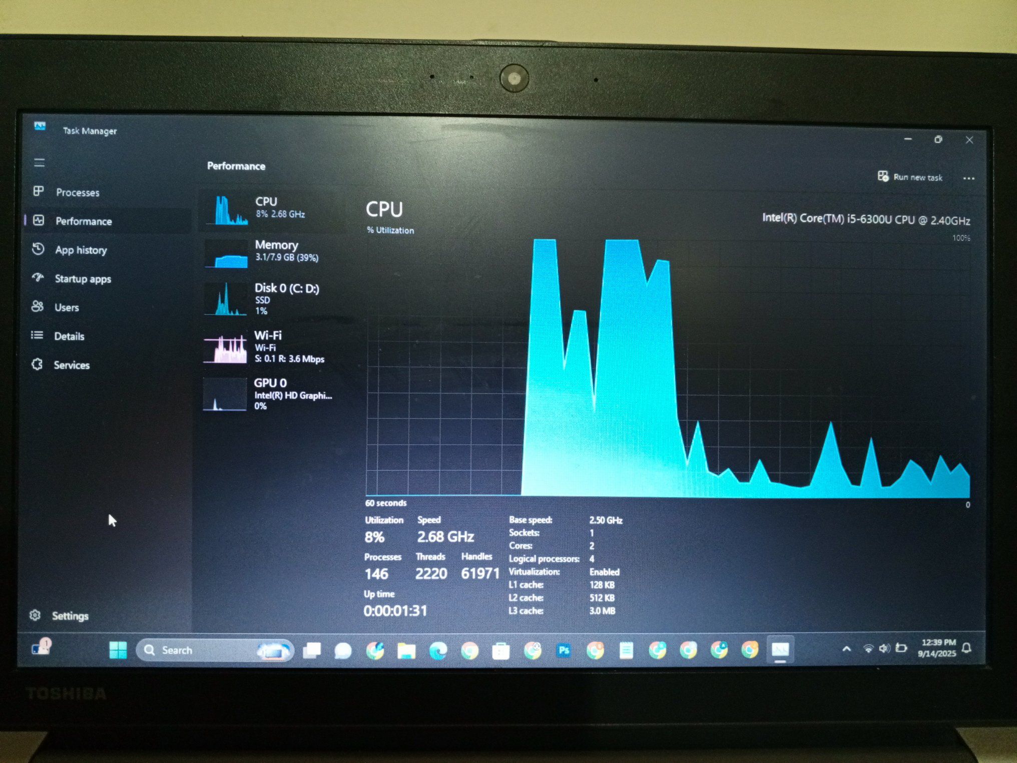 Core i5 6th generation 8gb ram SSD 256gb Intel hd graphic card 