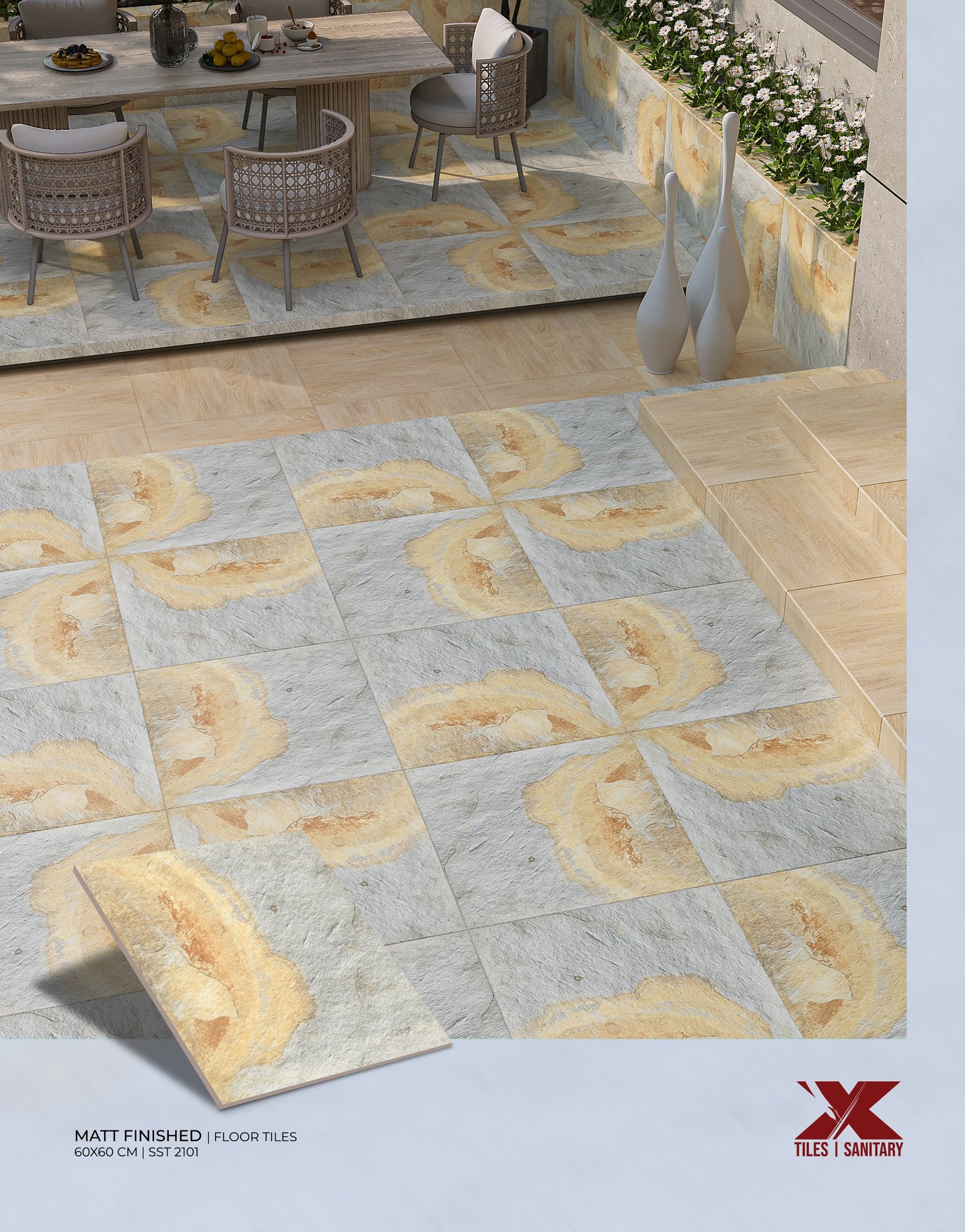 X Tiles - Upgrade your interiors with our stylish matt finished 60x60 ...