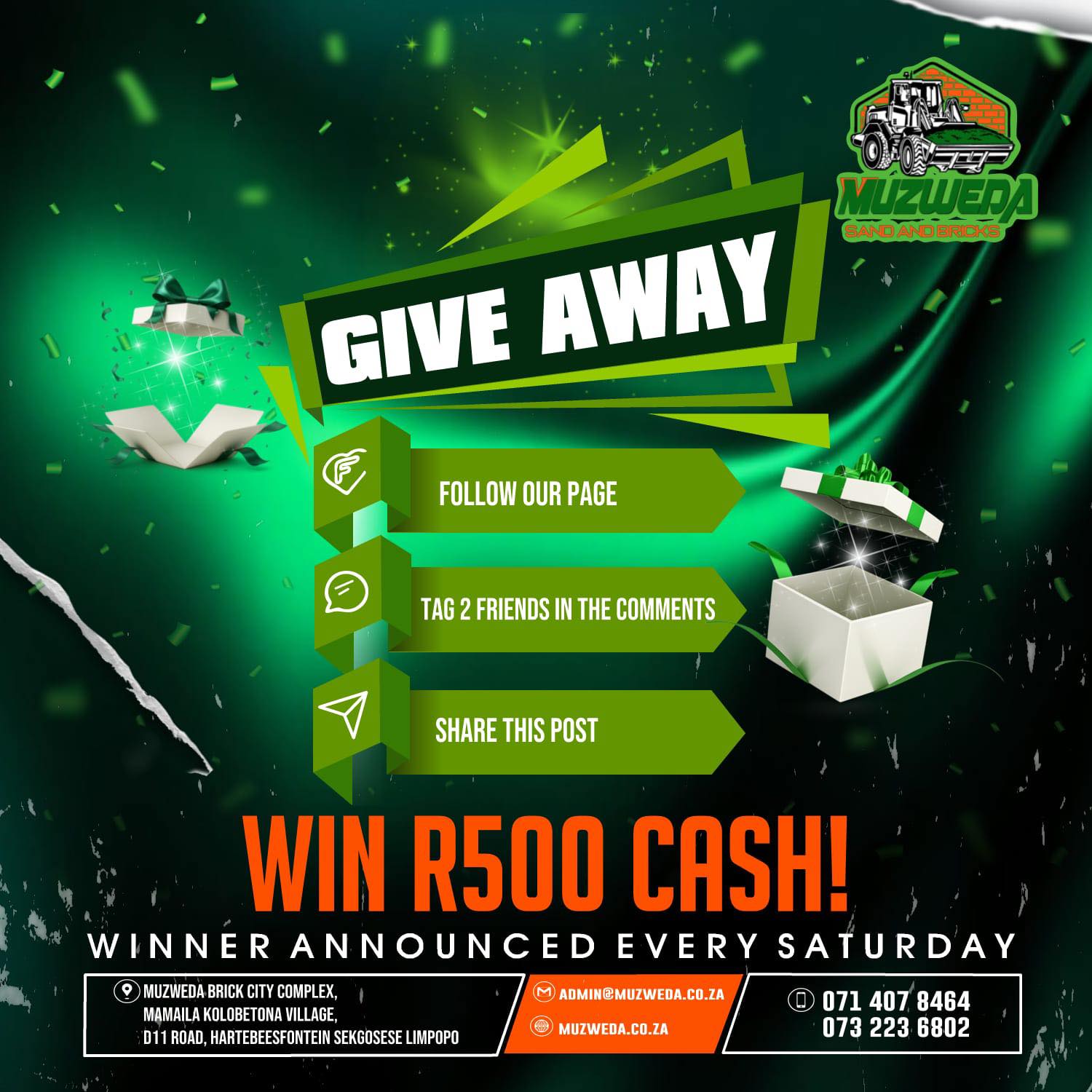 MUZWEDA COMPETITION STILL... - Muzweda Sand and Bricks | Facebook