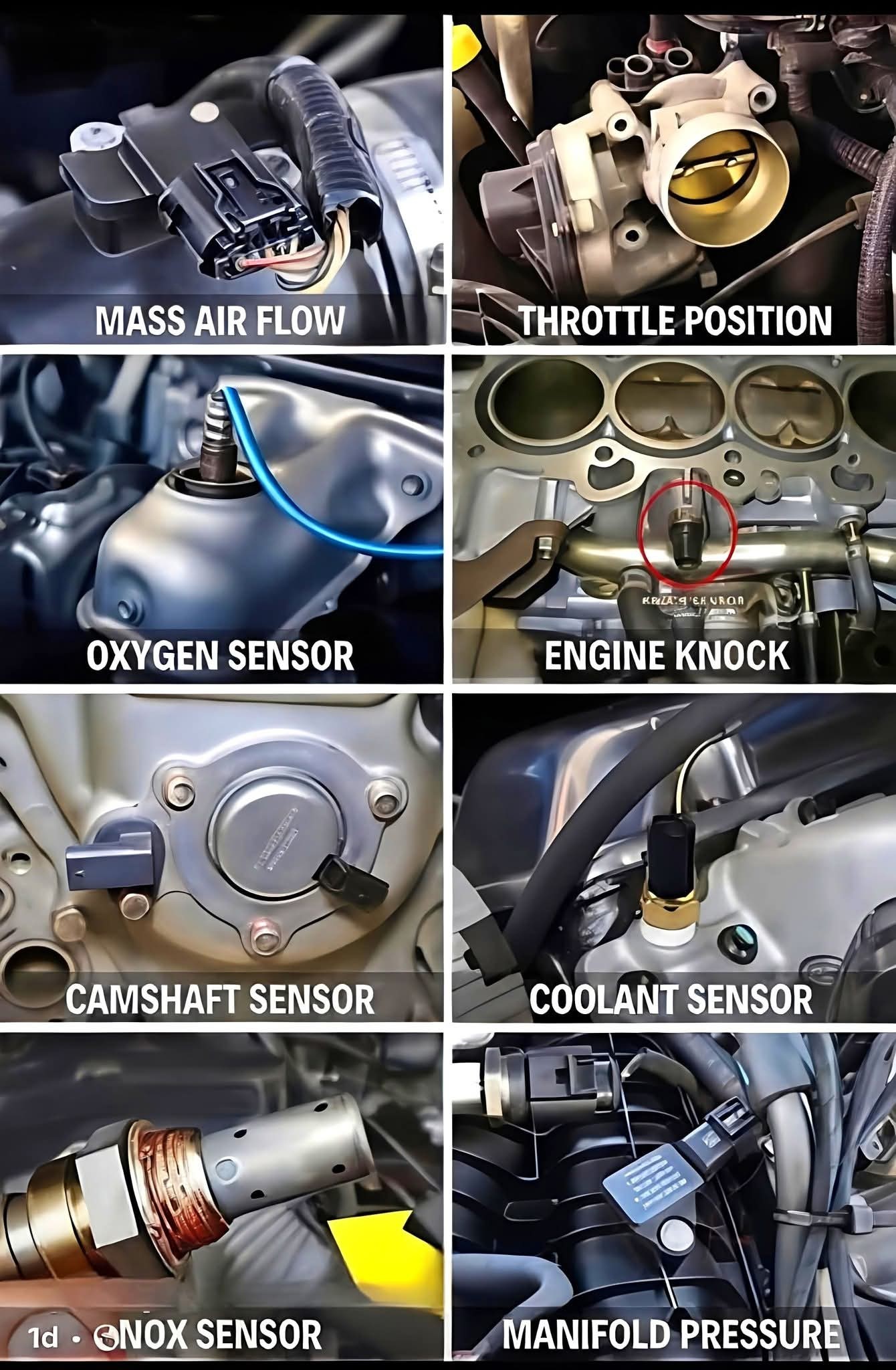 𝐀𝐔𝐓𝐎 𝐓𝐄𝐂𝐇𝐍𝐈𝐗 | Types of Automotive Sensors: Air Flow, Throttle Position ...