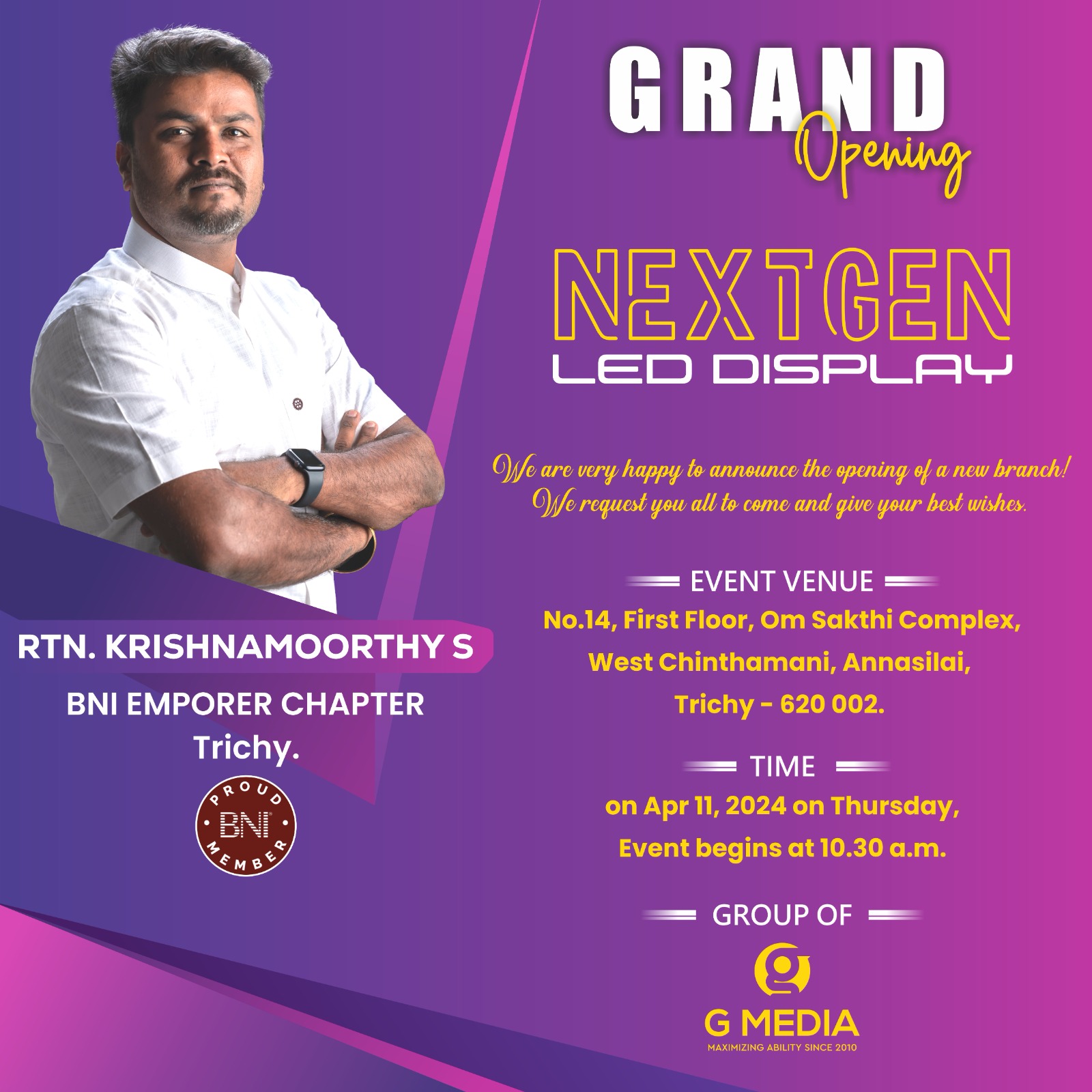Next - We are very happy to announce the opening of a new branch! We ...