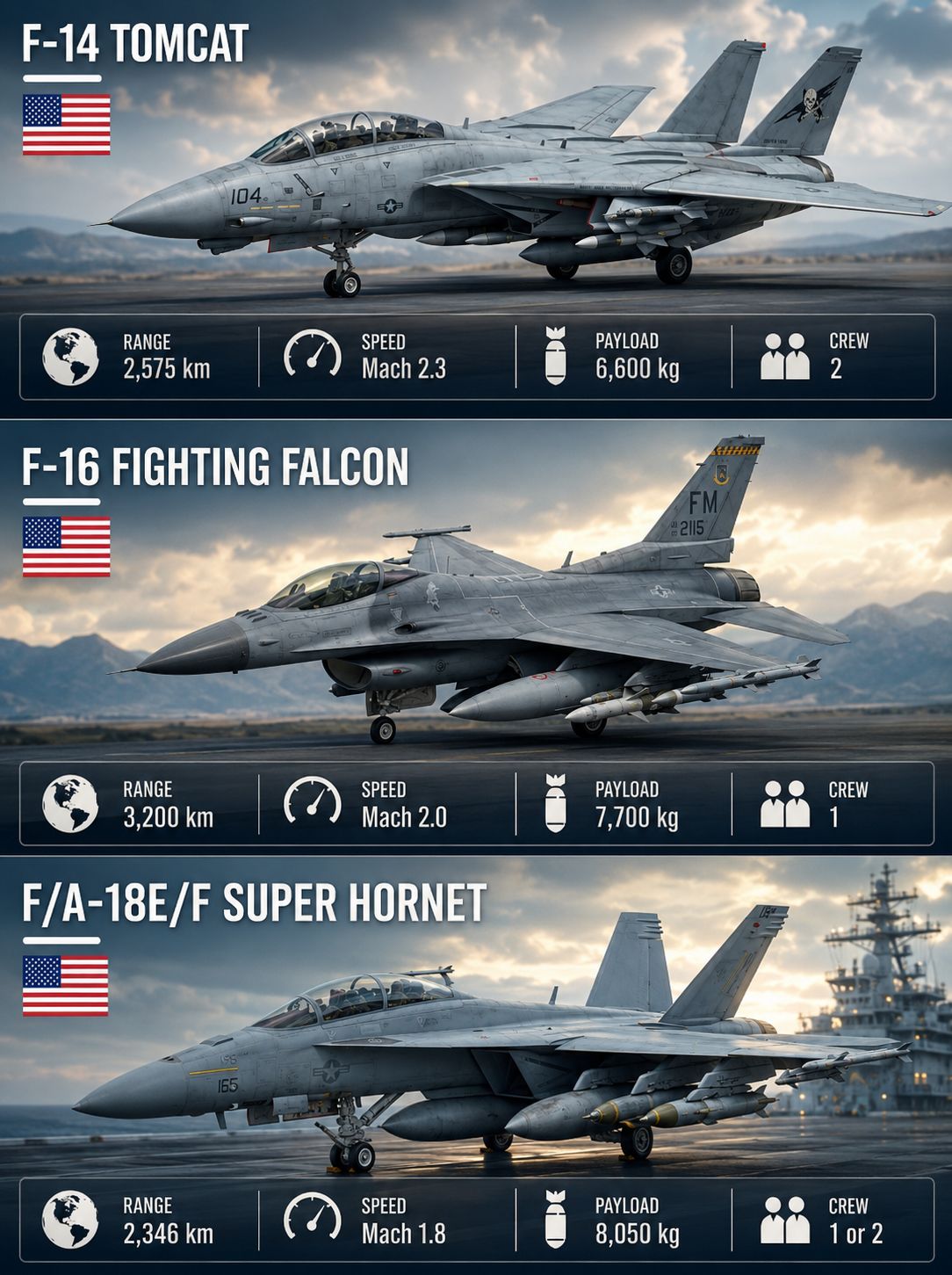 US Aircraft : F-14 | F-15 | F-16 #usa