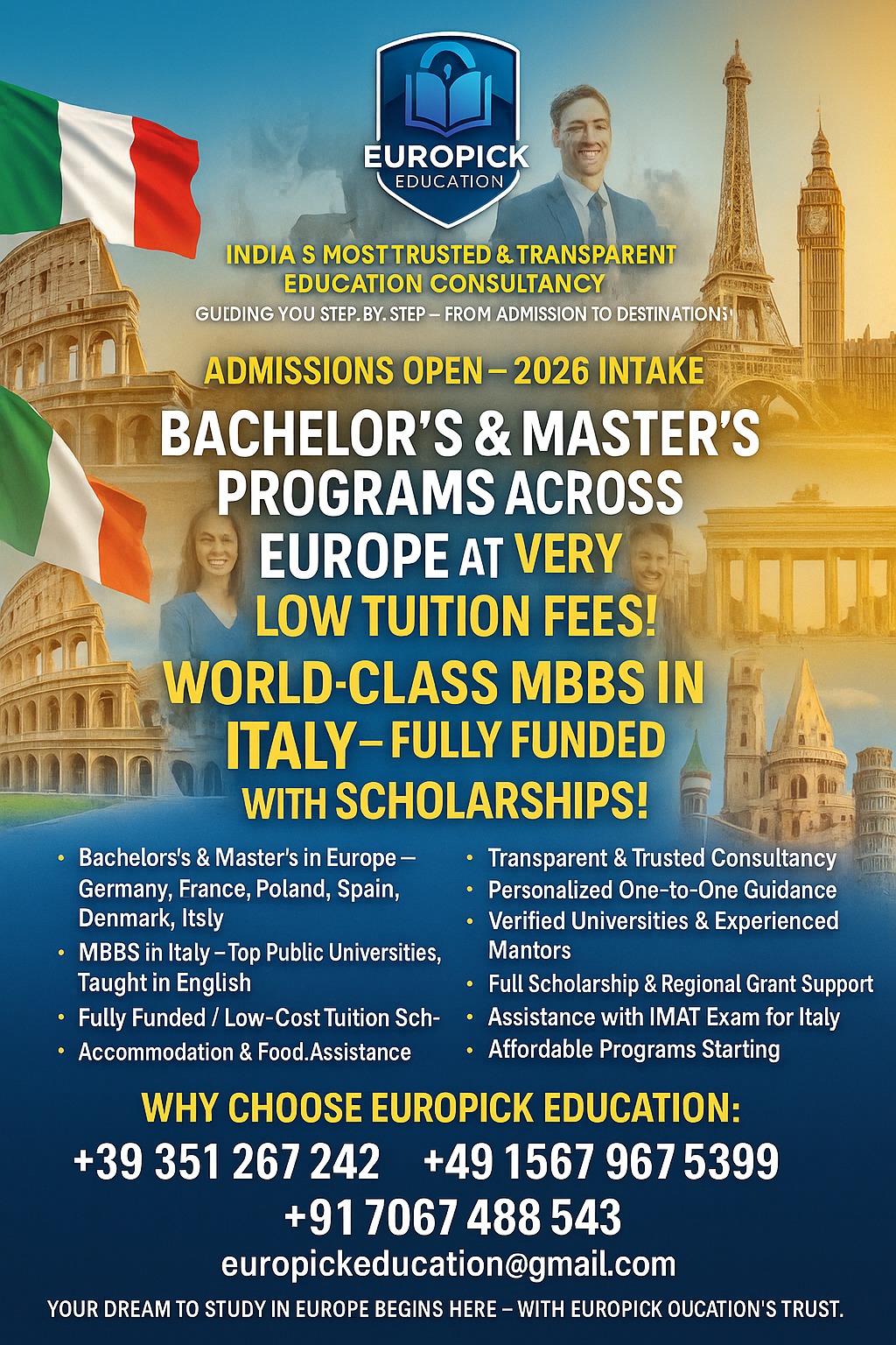 Europickeducation - 🌍 STUDY IN EUROPE — 2026 INTAKE ADMISSIONS OPEN! 🎓 ...
