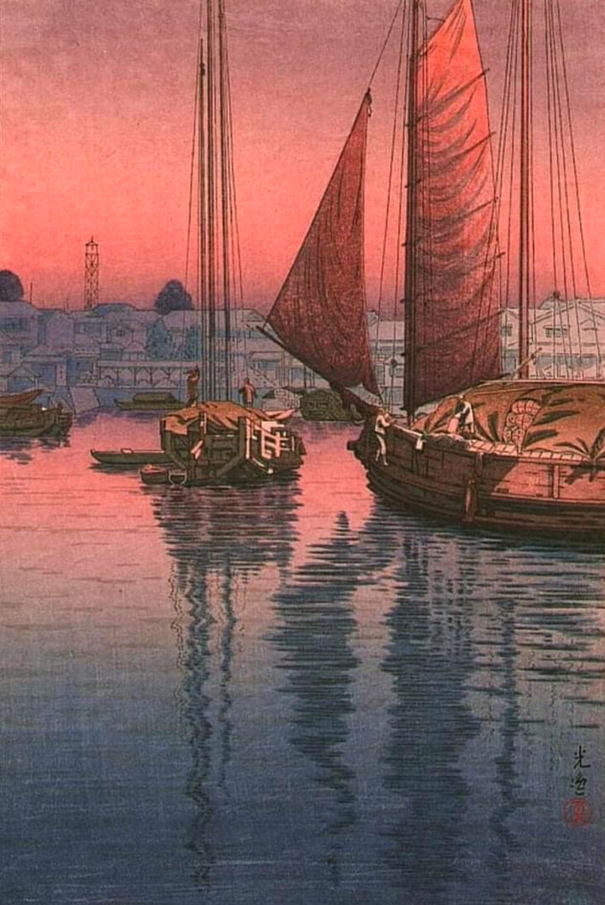 Sunset Glow at Tomonoura Bay, Inland Sea