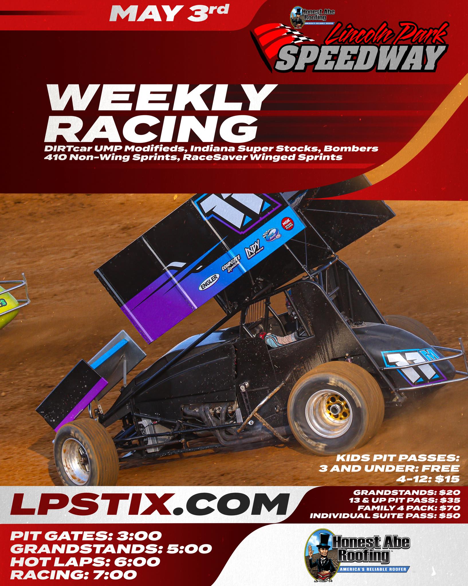 Lincoln - Saturday Night! 🏁 Divisions: 🏎️ 410 Non-Wing Sprints ...