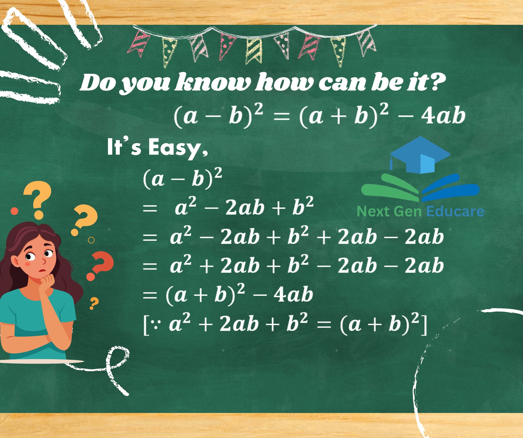 Next - 🚀 Did you know this mind-blowing algebra trick? 🤯 Simplify (a−b ...