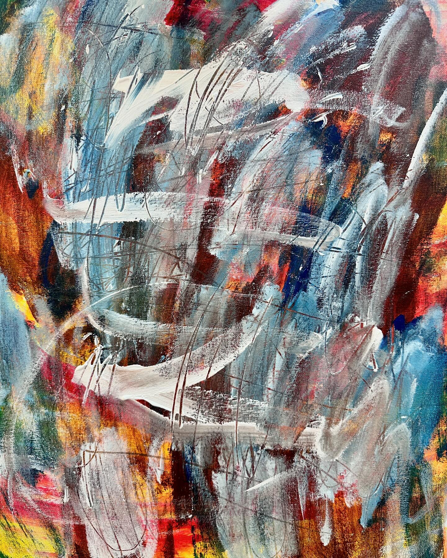 Admiring another abstract... - STRAY POINT ART ACADEMY