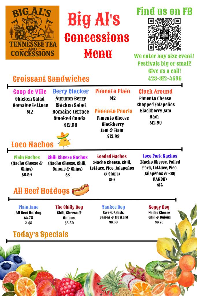 Big Al’s Tennessee Tea & Concessions | Newport TN