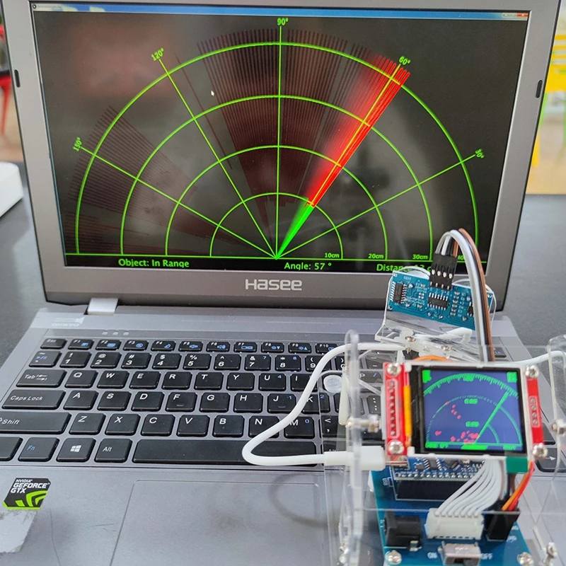 ESP32 ESP8266 For Beginner | Acrylic Mini Radar Robot With TFT Small ...
