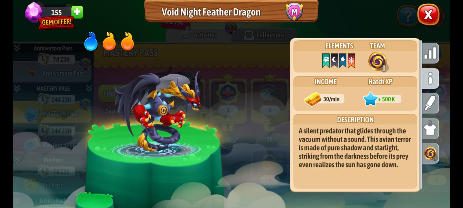 Trades for legendary dragons in Dragon City Corner