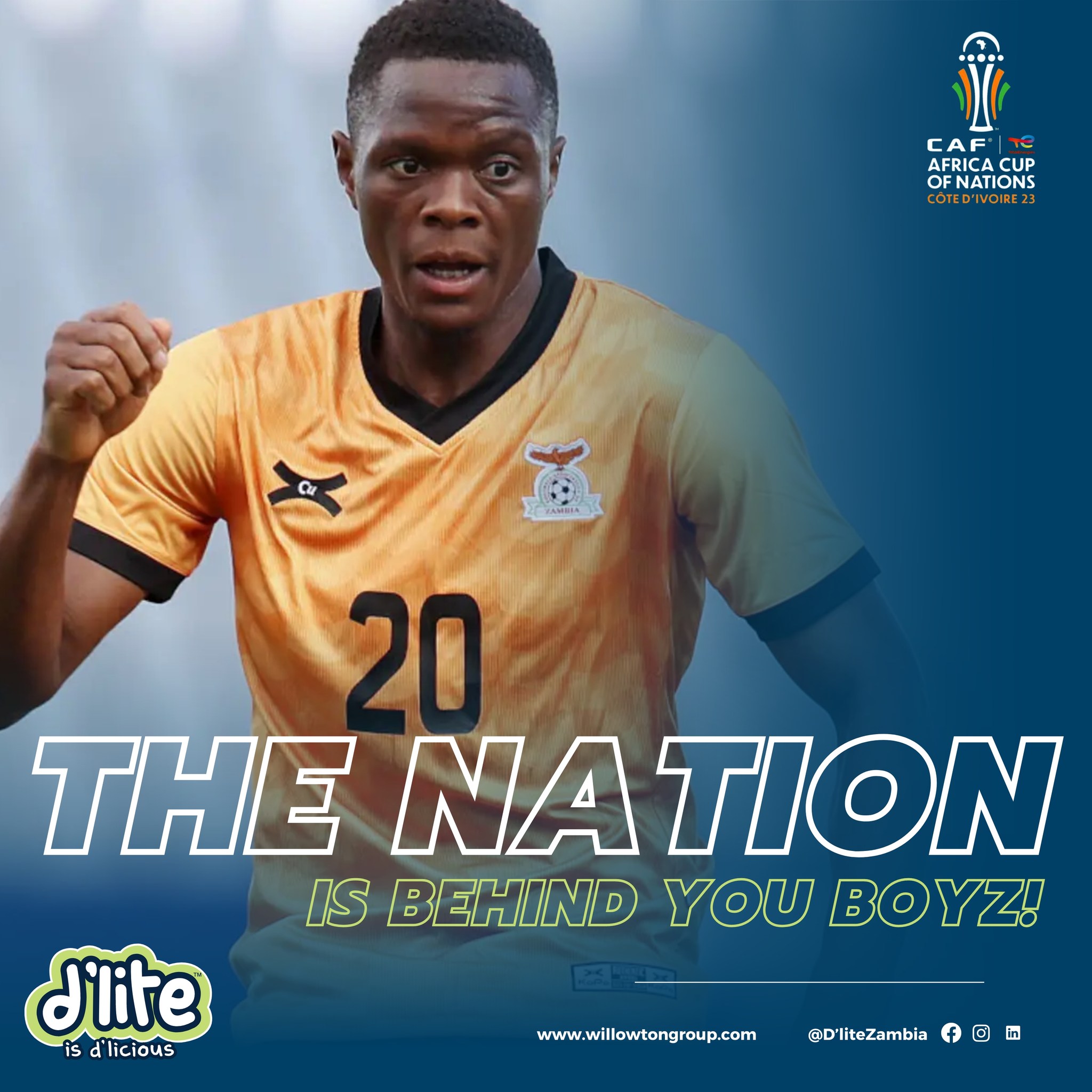 D'lite Zambia - Wishing the Chipolopolo Boys the best as...