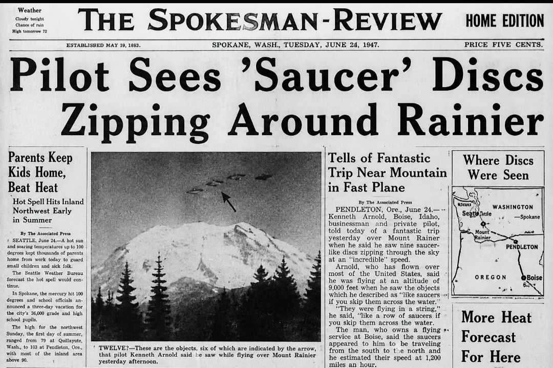 Origin of the flying saucer craze in 1947
