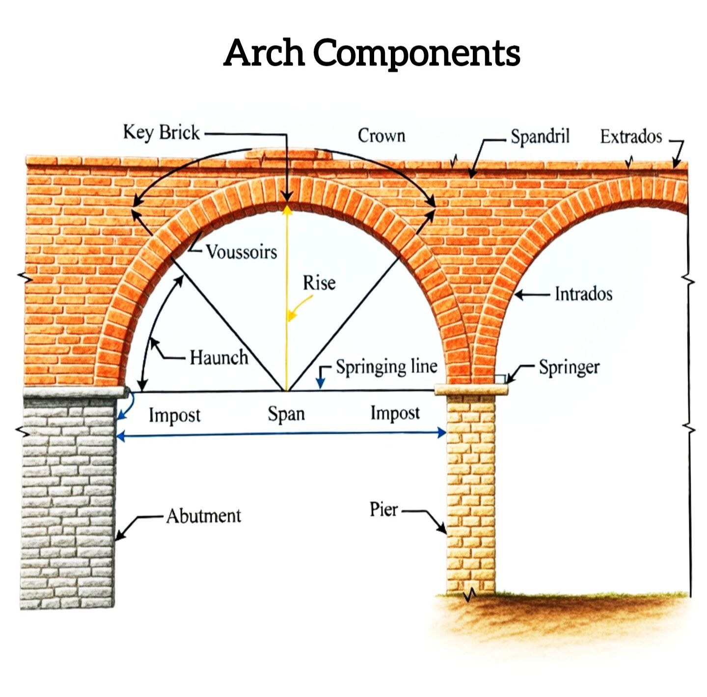 Civil - Part Of Arch #Arch #Brickarch #TypeofArch #civil #engineering # ...