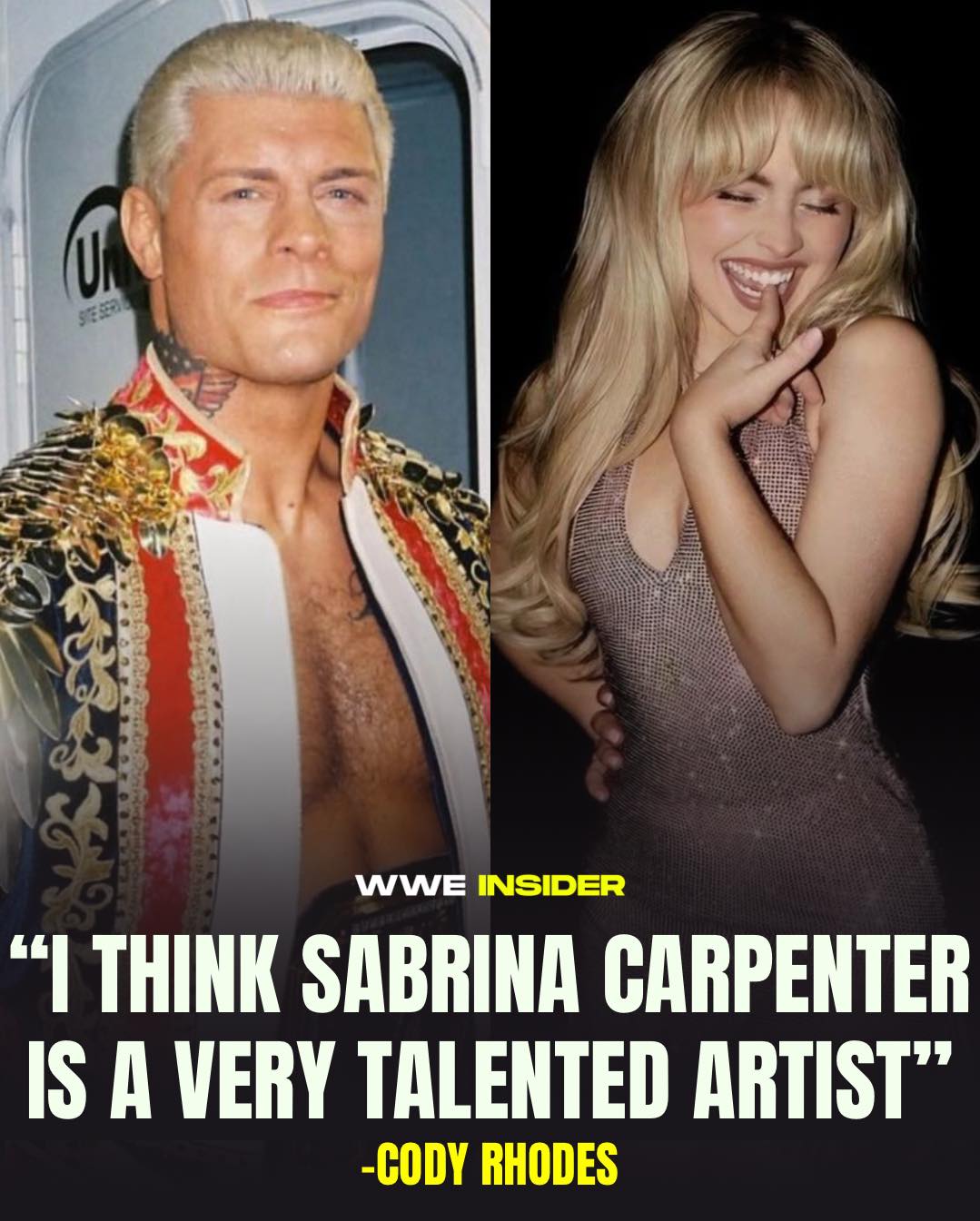 Cody Rhodes | Cody Rhodes praised Sabrina Carpenter ️ | Facebook